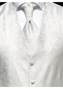 Ensemble gilet de mariage avec motif floral