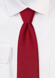 Cravate unie surface chinée rouge moyen