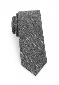 Krawatte Baumwolle gesprenkelt anthrazit