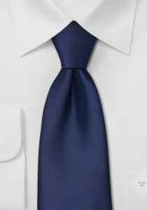 Cravate unie bleu marine à élastique
