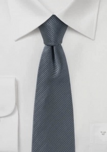 Cravate structure rayée gris anthracite