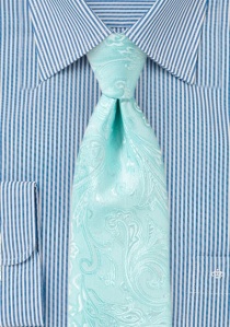 Cravate homme Paisley cultivé menthe