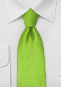 Cravate clip unie vert lime