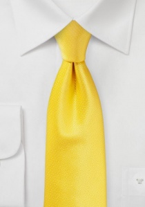 Cravate structurée unie jaune d'or