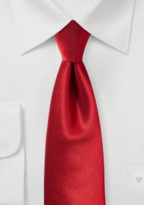Cravate homme structurée unie rouge