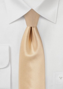 Cravate structurée beige uni