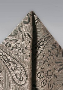 Foulard décoratif motif paisley ludique ocre
