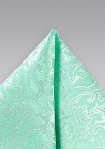 Pochette motif floral vert pâle