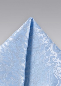 Pochette motif floral bleu clair