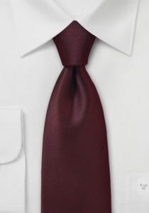 Cravate rouge bordeaux unie