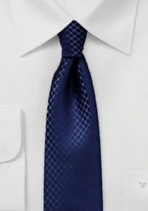 Cravate avec dessin structuré en bleu foncé
