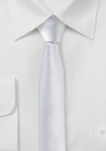 Cravate extra-étroite blanc perle