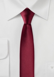 Cravate extra-fine bordeaux