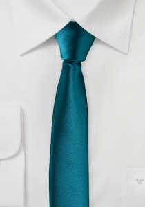 Cravate extra-étroite bleu-vert