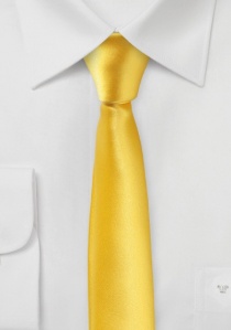 Cravate extra-étroite pour hommes jaune d'or