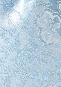 Cravate bleu pâle imprimé fleuri