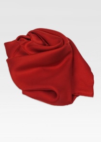 Foulard en soie rouge uni