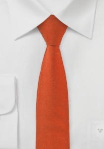Cravate fine rouille orange