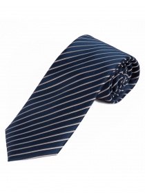 Cravate lignes gris clair bleu marine