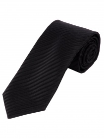Cravate d'affaires à rayures surface goudron noir