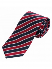 Cravate rayée bleu marine rouge bordeaux blanc