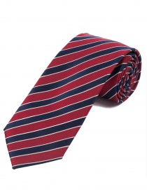 Cravate à rayures rouge bleu marine blanc