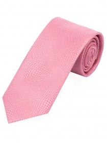 Cravate fine motif structuré rose