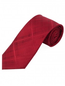 Cravate d'affaires fine motif structuré rouge