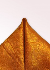 Serviette décorative motif paisley cuivre