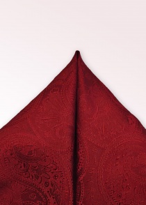 Chiffon décoratif motif paisley rouge
