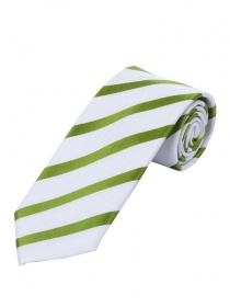 Cravate rayée vert noble blanc
