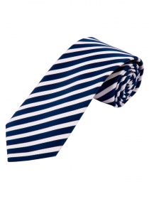 Cravate d'affaires rayures bleu marine et blanc