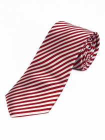 Cravate étroite à rayures rouges et blanches