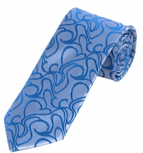 Cravate homme motif vagues bleu tourterelle