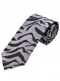 Krawatte Wellen-Dekor silber