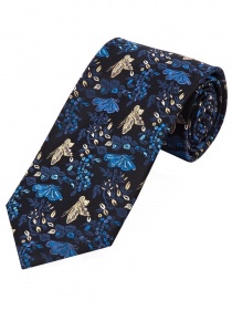 Cravate à la mode avec motif de rinceaux noir et