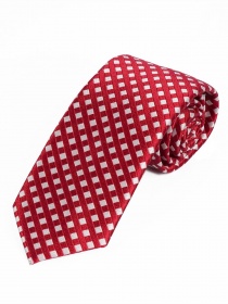 Cravate mode structure résille rouge moyen blanc