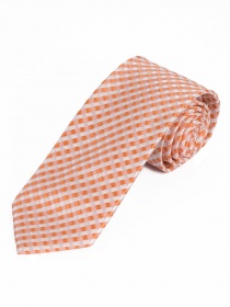 Cravate homme élégante surface grillagée orange
