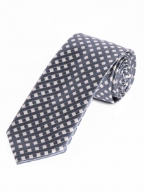 Cravate élégante surface résille gris clair blanc