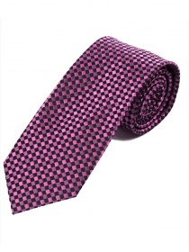 Cravate élégante surface en filet noir magenta