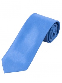 Cravate en satin pour hommes soie monochrome bleu