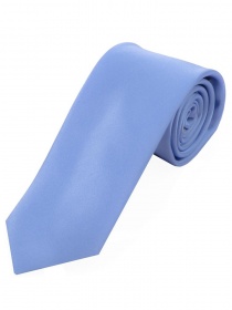 Cravate en satin soie monochrome bleu clair