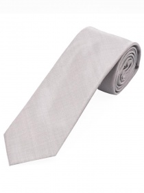 Cravate en satin pour homme soie unie argentée