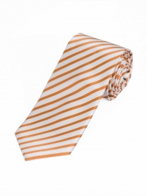 Cravate lignes fines blanc jaune