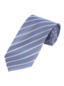 Cravate homme rayures fines bleu pigeon blanc