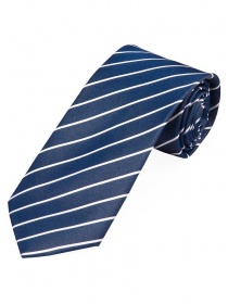 Cravate homme rayures fines bleu marine blanc