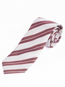 Cravate à rayures blanc neige bordeaux