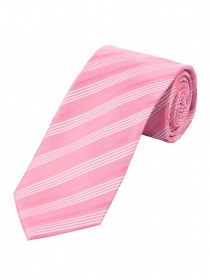 Cravate à rayures rosé blanc neige