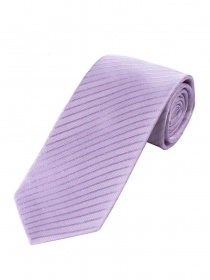 Cravate unie à rayures lilas