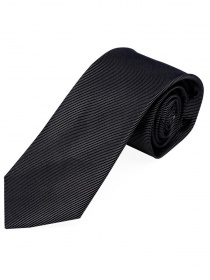 Cravate unie à rayures - noir profond